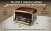 SoundBeast All-in-One AM/FM Radio | CD Player, Bluetooth Input, USB Playback & Recording, SD Card Playback, Aux Input | Built-in Speakers | Handmade Wooden Exterior
